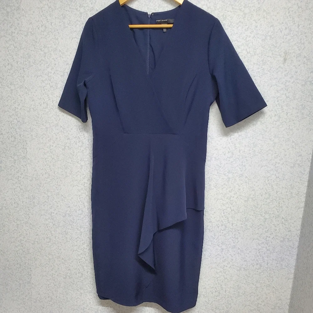 Maggy London Navy Blue Dress Size 12 - Picture 5 of 11